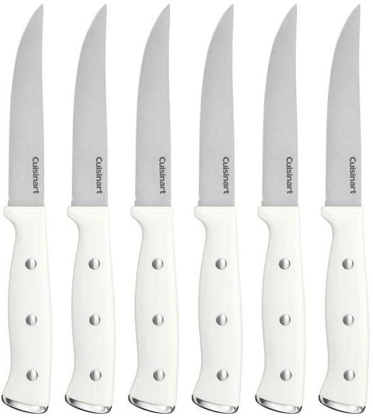 CUISINART Triple Rivet Steak Knife Set, White (6Piece)