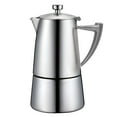 thumbnail image 1 of CUISINOX Roma Satin Stainless Steel Moka Pot Stovetop Espresso Maker, 6-Cup, 1 of 1