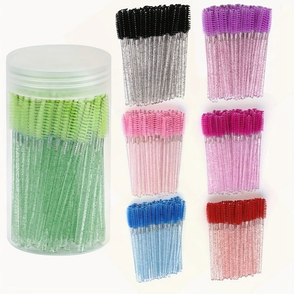 CUITING 10/25/50/100pcs Disposable Mascara Brushes Mascara Sticks Makeup Brushes Mascara Tools And Eyebrow Brushes
