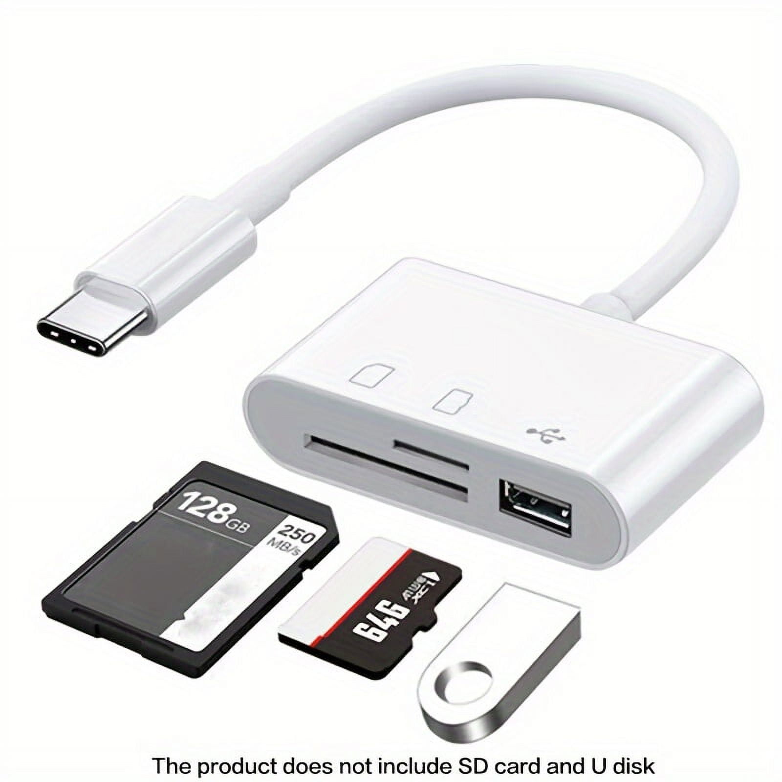 CUITING 3in1 USB C SD TF Memory Card Reader For Mac/iPhone 15/iPad