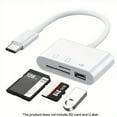 CUITING 3in1 USB C SD TF Memory Card Reader For Mac/iPhone 15/iPad