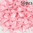 thumbnail image 1 of CUITING 50pcs  Pink And White Ribbon Bows 3.3”  Glamorous Decorations For Weddings  Festivals And DIY Crafts  Presents Packaing  Gift Basket Decor  Birthday Wrap  Holiday Decor  Office De, 1 of 6