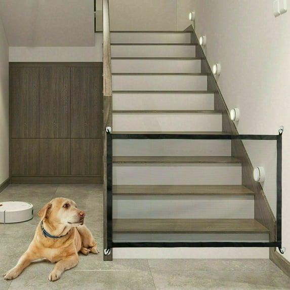 CUITING Baby Mesh Pets Fence Guard Magic Gate Doors for Dog Cat Stairs Portable Safety 1 Pack