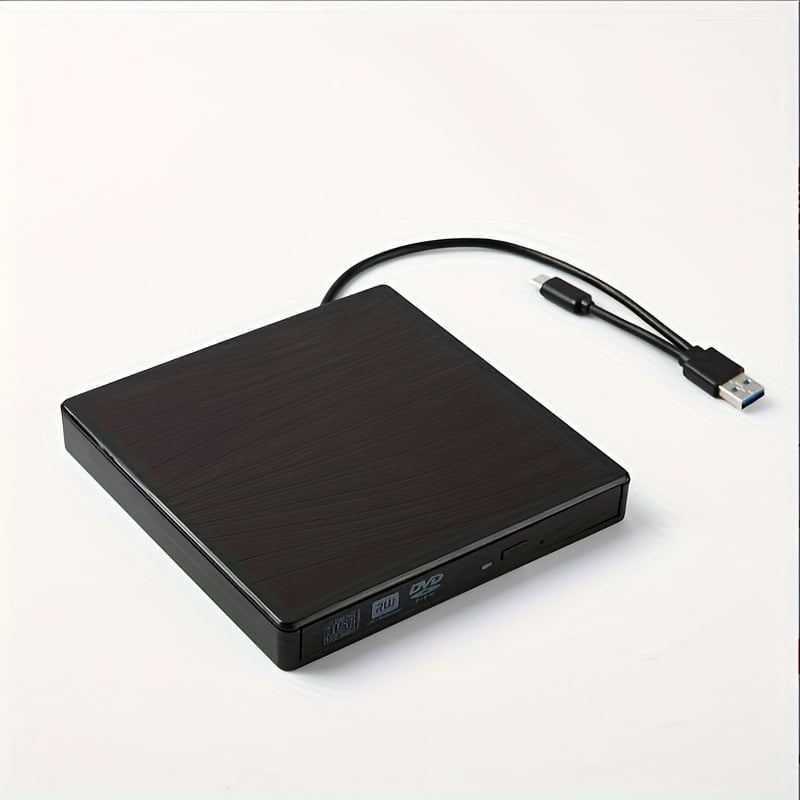 CUITING External DVD Drive Dual USB 3.0 and TypeC Interface Portable