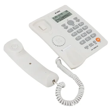 CUITING Landline Phones Dual Interface Wired Telephone with Caller ID for Office  Front Desk  Hotel  Seniors  Big Button Corded Landline Home Phones (White)