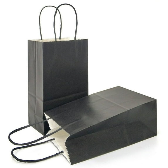 CUITING Red Gift Bags Red Small Kraft Paper Bags with Handles for Gift Giving ( Red 5 x 3.1 x 8.2 in 25 CT)