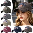 thumbnail image 1 of CUIYUAN Baseball Caps Washed Cotton America US Flag Embroidery Distressed Dad Hat Adjustable Sun Patriotic Golf Hat Sun Hats for Women Black, 1 of 7