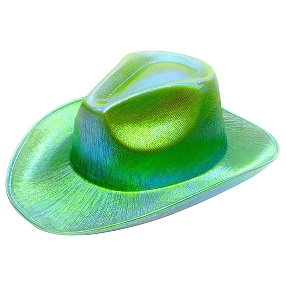 CUIYUAN Cowboy Hat Unisex Wide Brim Shiny Western Hat Cowgirl Hat Western Cowboy Hats for Men with Shapeable Brim Cowboy Hat for Women Festival Stage Performance Party