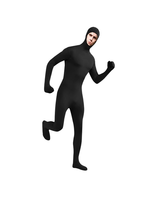 Full Body Stretch Suit Unisex Halloween Women Tights Stage Bodysuit with Hood Long Sleeve Hand Foot Integrated Skin Suit Stretch Unitard for Halloween Performance