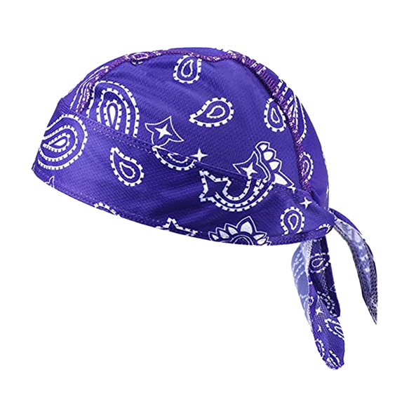 CUIYUAN Unisex Breathable Paisley Cooling Headscarf Cap Elastic Cycling Sports Cap Cooling Head Scarf Head Wrap Women Helmet Liner Head Bandana Motorcycle Durags Caps Hip-hop Streetwear