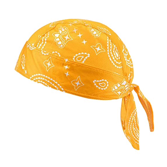 CUIYUAN Unisex Breathable Paisley Cooling Headscarf Cap Elastic Cycling Sports Cap Cooling Head Scarf Head Wrap Women Helmet Liner Head Bandana Motorcycle Durags Caps Hip-hop Streetwear