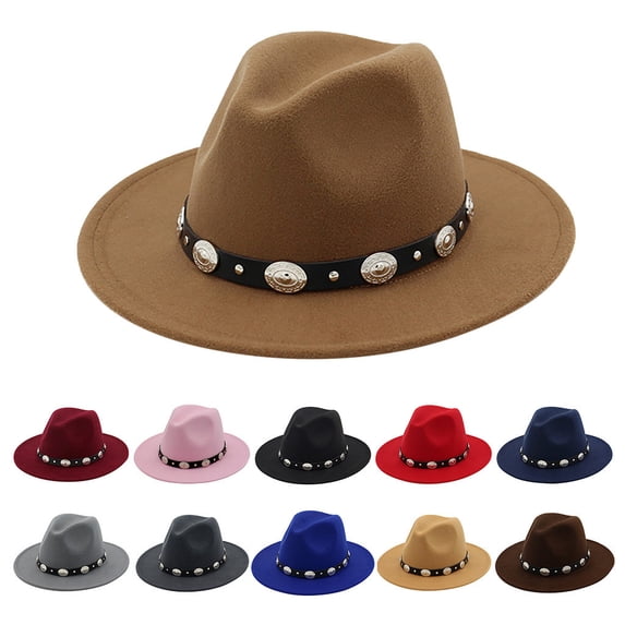 CUIYUAN Unisex Cowboy Hat Wide Brim Western Suede Hat for Cowboys Cowgirls Hat Mongolian Hat Grassland Sunshade Cap Retro Hat Western Cowgirl Hat Grey