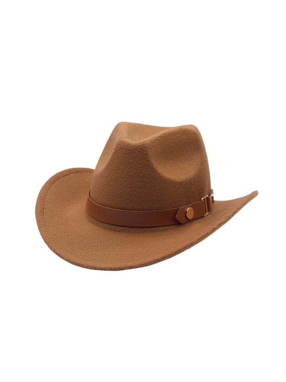 Vintage Western Cowboy Hat for Men Women Wide Brim Cowgirl Fedora Hats Cowboy Hat Cowboy Hat Western Hat Jazz British Hat Beach Cowgirls Cattleman Cowboys Hats Khaki