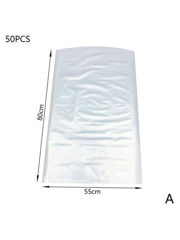 CUJMH Clear Garment Covers, Plastic, Clear, 50 Count