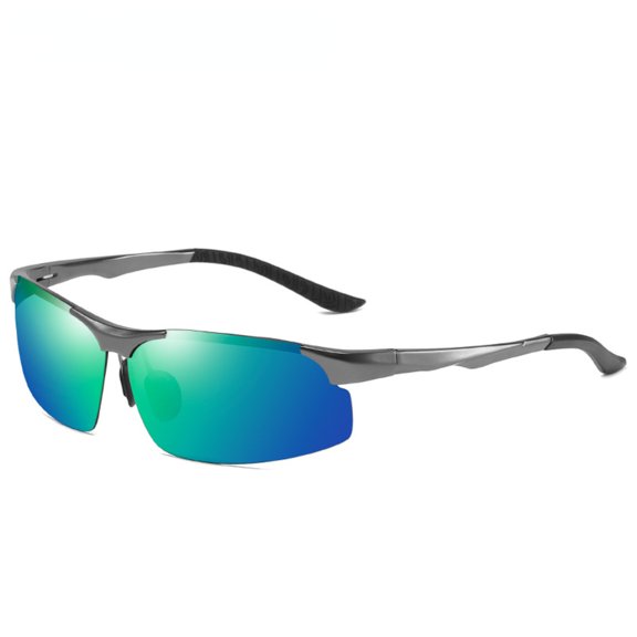 CUKIXA Polarized Wrap Sunglasses for Men, UV400 Protection TAC Lens, Lightweight Al-Mg Frame, Driving/Fishing/Cycling Sports Glasses, Anti-Glare, Comfortable Nose Pads, 8003