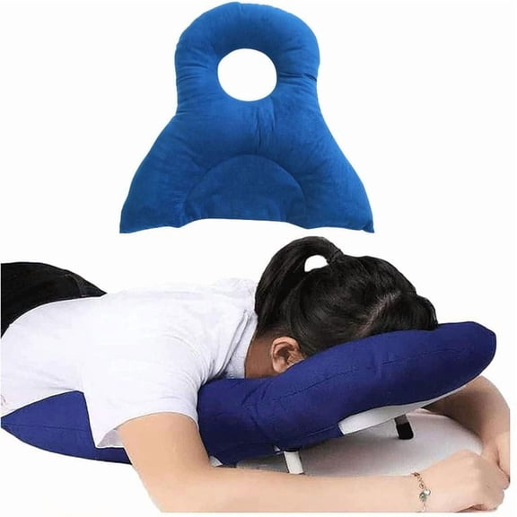 CUKIXA Recovery Face Down Pillow, Post-Eye Surgery Prone Support Cushion for After Vitrectomy, Retinal Detachment & Macular Hole Healing, Portable Ergonomic Support Pillow