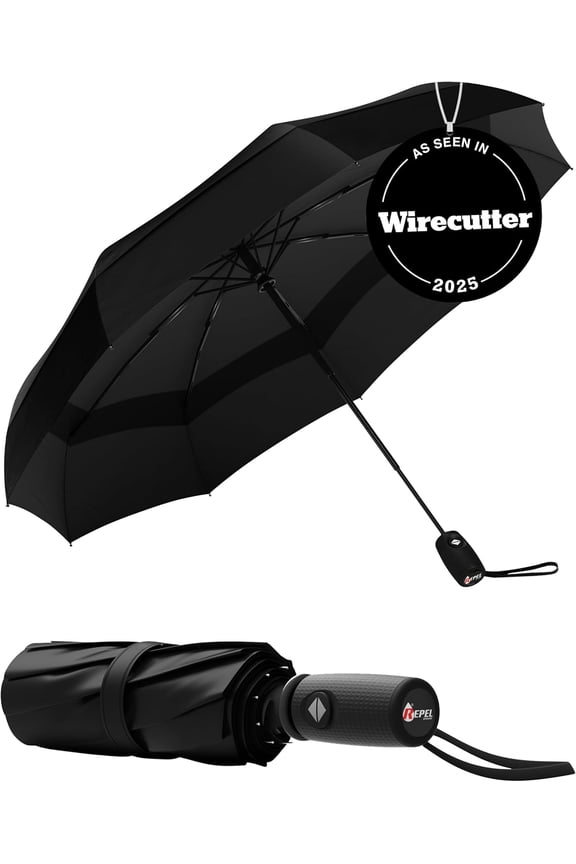 - Windproof Travel Umbrellas for Rain - Engineered to Withstand 85MPH Winds, <1lb - Lightweight, Durable, Compact, Waterproof, Auto Open Close, Fiberglass Frame