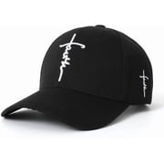 CUKOLSXA Embroidered Cross Baseball Cap, Christian Adjustable Snapback Hat for Men & Women, Men Hats, Men Hat, Baseball Cap Women, Baseball Hat Structured Dad Hat with Jesus Faith Design