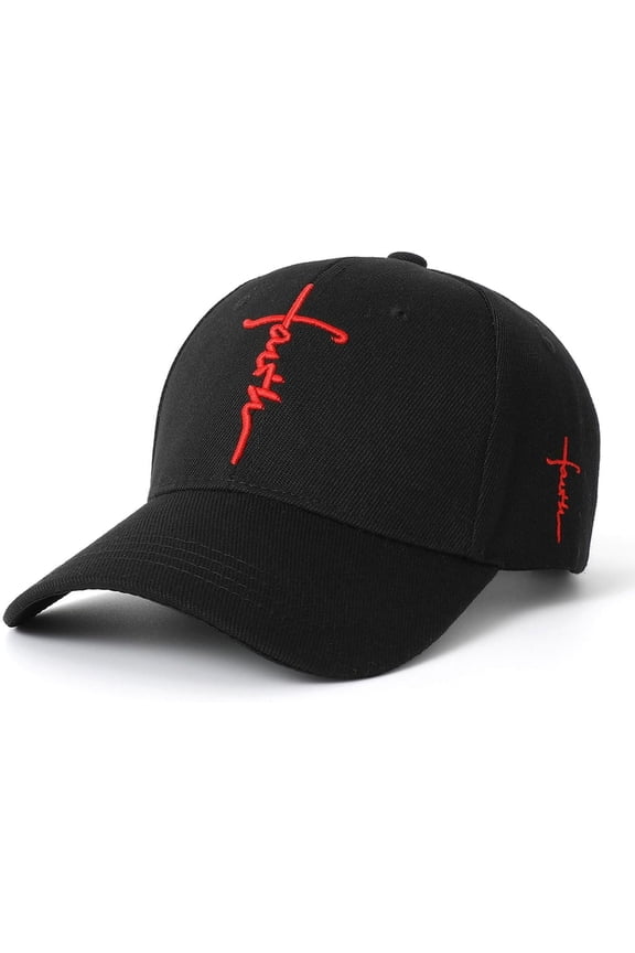 Embroidered Cross Baseball Cap, Christian Adjustable Snapback Hat for Men & Women, Men Hats, Men Hat, Baseball Cap Women, Baseball Hat Structured Dad Hat with Jesus Faith Design