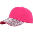 thumbnail image 1 of CUKOLSXA Women's Hats & Caps Baseball Hat Shiny Rhinestone Brim Baseball Cap for Women Sparkle Velcro Ponycap Adjustable Trucker Hat Outdoors Sun Cap, 1 of 4