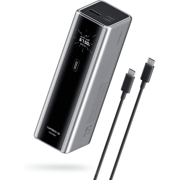 CUKTECH 20000mAh 140W Power Bank with Smart Display, Portable Charger for Laptop, 15 Ultra