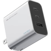 CUKTECH 65W USB C Charger, GaN III PD Fast Charger, PPS 3-Port Compact Foldable Adapter Compatible with MacBook Pro/Air, Dell XPS 13, iPhone 16/15Pro, Switch, Steam Deck, Galaxy S24 Silvery, 3-Port