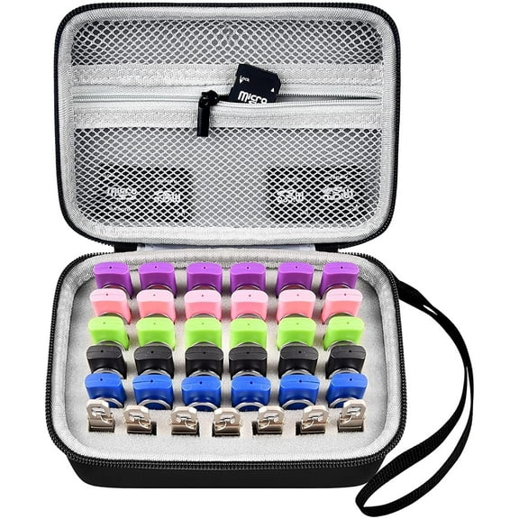 CULEUTIL USB Flash Drive Case Thumb Drive Holder SD SDXC SDHC Card Electronic Accessories Organizer (Bag Only)