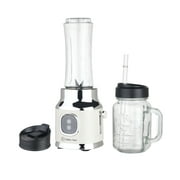 CULINARY CHEF New 20.3oz. 300W Retro Smoothie Maker Blender with Mason Jar - Cream