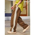 thumbnail image 1 of CULISH CONTRAST SIDE SEAM PANT BROWN-XL, 1 of 1