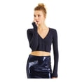 thumbnail image 1 of CULPOS X INC Womens Black Button Down Open Cardigan Crop Top Sweater Size: S, 1 of 8