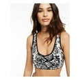 thumbnail image 1 of CULPOS X INC Womens Black Printed Sleeveless Scoop Neck Crop Top XS, 1 of 4