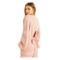 thumbnail image 1 of CULPOS X INC Womens Pink Cut Out Embellished Tie Sweatshirt Size: XL, 1 of 2