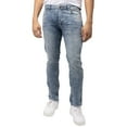 thumbnail image 1 of CULTURA AZURE Mens Slim Fit Denim Jeans, Acid Wash, 40X32, 1 of 5