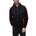 thumbnail image 1 of CULTURA Men's Active Fashion Hooded Fleece Sport Sweater For Gym & Running, Athletic Hoodie Zipper , Black/Red, Small, 1 of 4