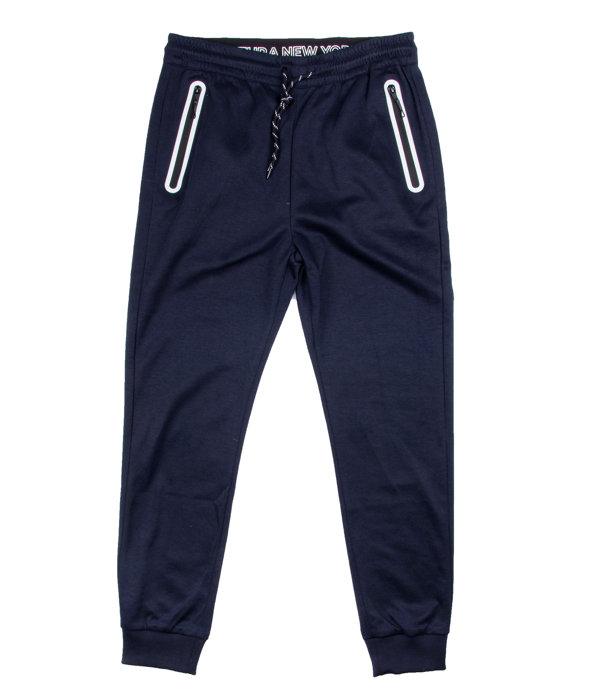CULTURA Men's Active Fashion Jogger Sweatpants W/ Pockets & Elastic Bottom,  Athletic Pants for Gym & Running,Navy, Medium
