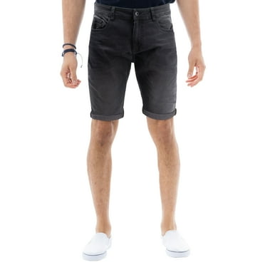 CULTURA Men's Denim Shorts, Black Wash, 34