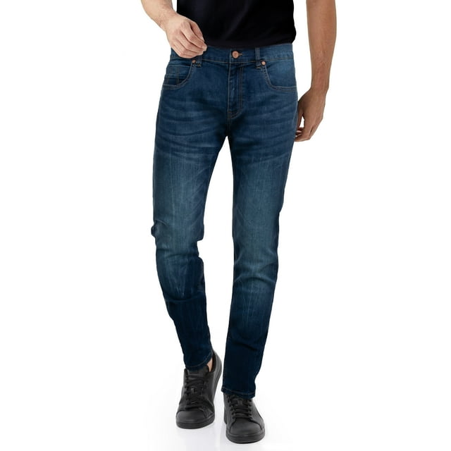 CULTURA Men's Jeans Stretch Washed Distressed Fashion Denim Flex Comfort Slim Relaxed Skinny Fit