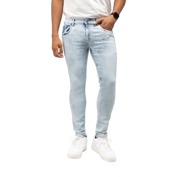 CULTURA Men's Jeans Stretch Washed Distressed Fashion Denim Flex Comfort Slim Relaxed Skinny Fit Tapered Leg