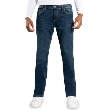 CULTURA Men's Saddle Stitch Modern Fit Jeans, Tint Blue, 32X30