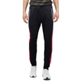 thumbnail image 1 of CULTURA AZURE Mens Side Stripe Tech Fleece Jogger, Black/Red, XL, 1 of 7