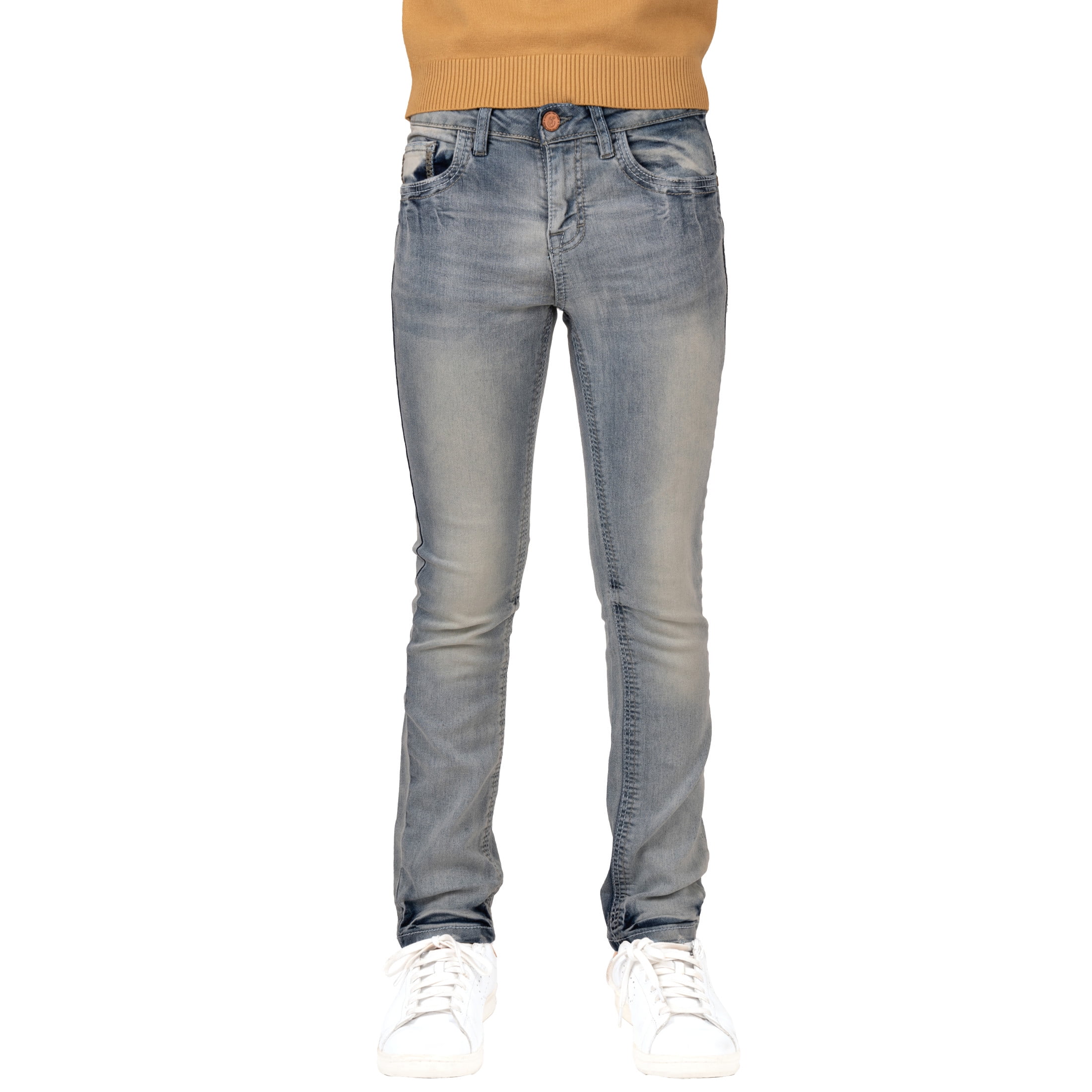 CULTURA AZURE Boy's Saddle Stitch Stretch Jeans, Lt Blue, 18 CULTURA AZURE Boy's Saddle Stitch Stretch Jeans, Lt Blue, 18