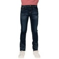 thumbnail image 1 of CULTURA AZURE  Boy's Saddle Stitch Stretch Jeans, Med Blue, 12, 1 of 6