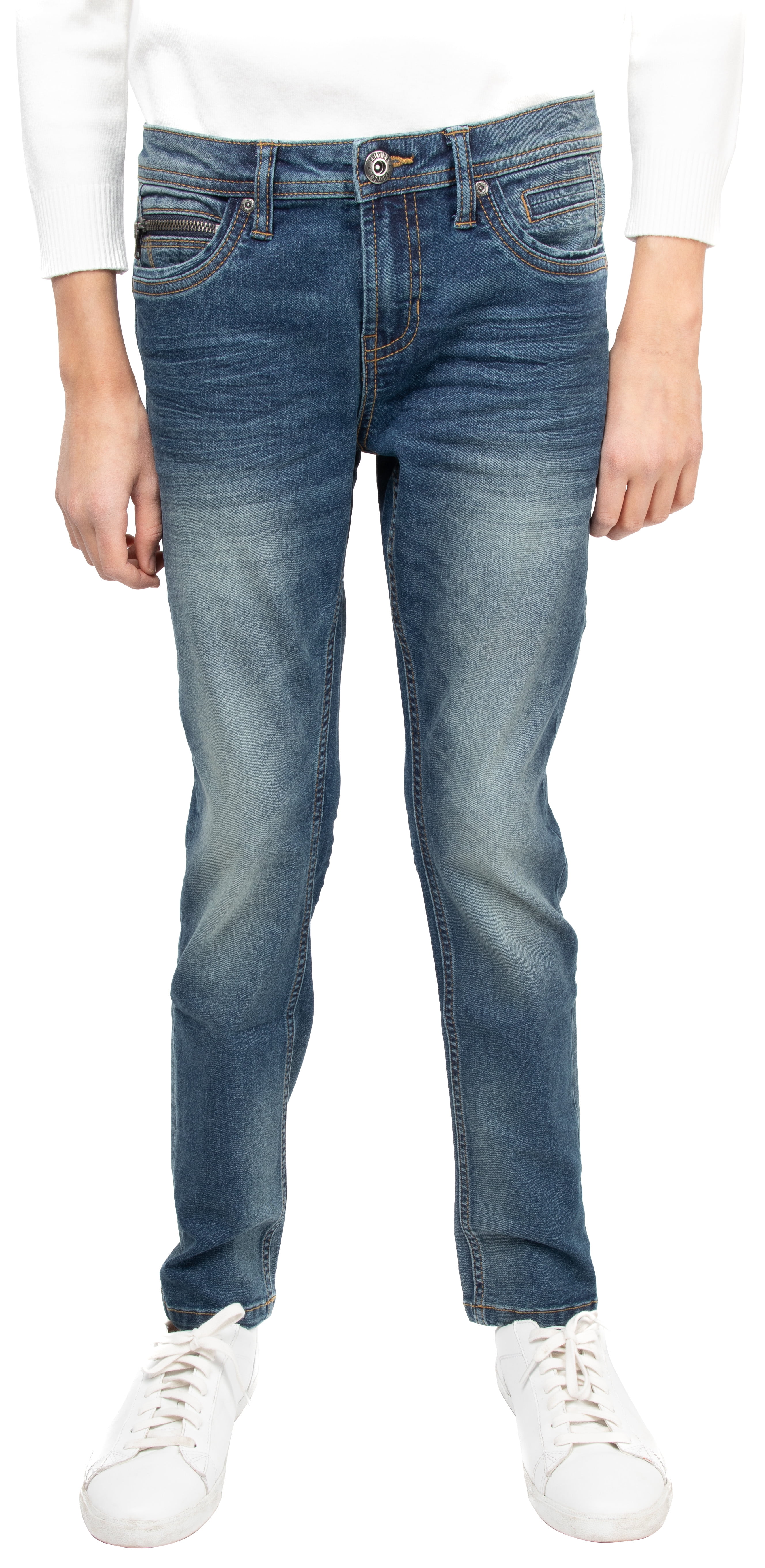 CULTURA Slim Fit Jeans for Boys Big Boys Teens Slim Wash Denim Pants, Tint,  Watch Pocket with Zipper 