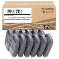 thumbnail image 1 of CULater Ink Tank for PFI701 Ink Cartridge for imagePROGRAF iPF8000 iPF8000S iPF8100 iPF9000 iPF9000S iPF910(12 Pack), 1 of 6
