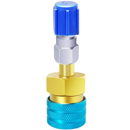 CUMBEDR1234YF Low Side Quick Coupler,R1234YF to R134A AC Charging Hose Adapter Fitting Connector for Car Air-Conditioning