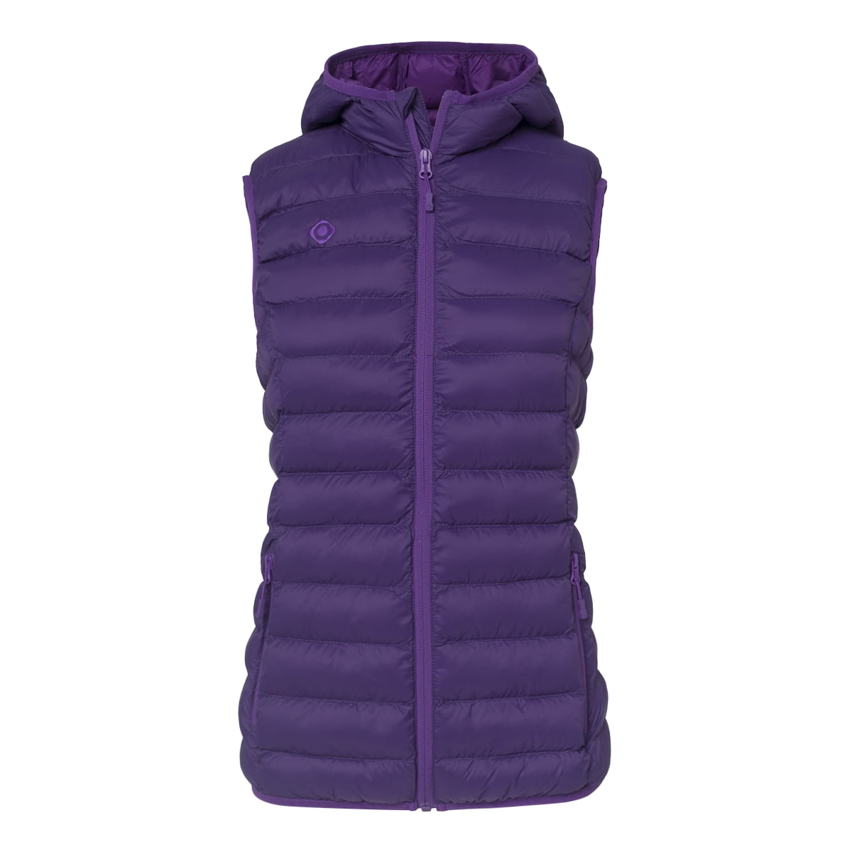 Izas Women's Cumbria Padded Vest - Ultralight, Wind Resistant, Water Repellent With Fixed Hood