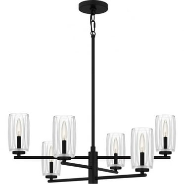 CUN5026MBK-Quoizel Lighting-Cunningham - 6 Light Chandelier-10.75 Inches Tall and 26.75 Inches Wide     -Traditional Installation