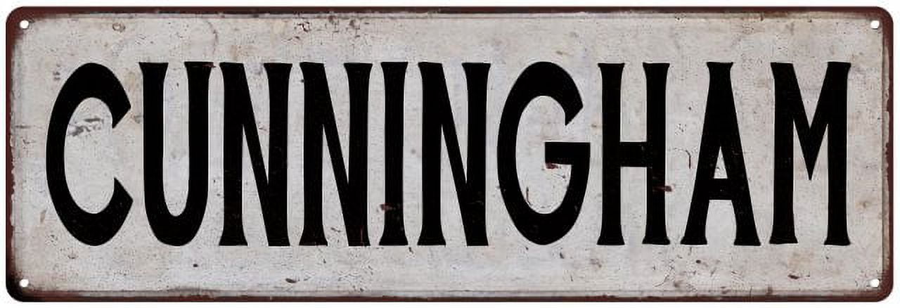 CUNNINGHAM Vintage Look Rustic Chic Metal Sign 8x24 108240036979 ...