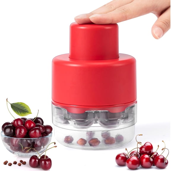 CUNSENR 7-in-1 Large Cherry Pitter Tool(Red)