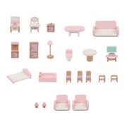CUNZJIA Pack 22 Wooden 22 Pieces Pack Wooden Dollhouses Furniture Pieces replacement accessory for Home, Hobby and DIY